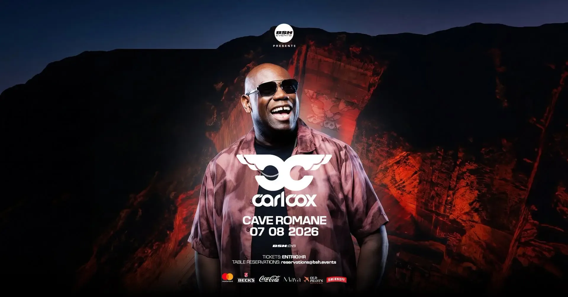 BSH presents Carl Cox at Cave Romane