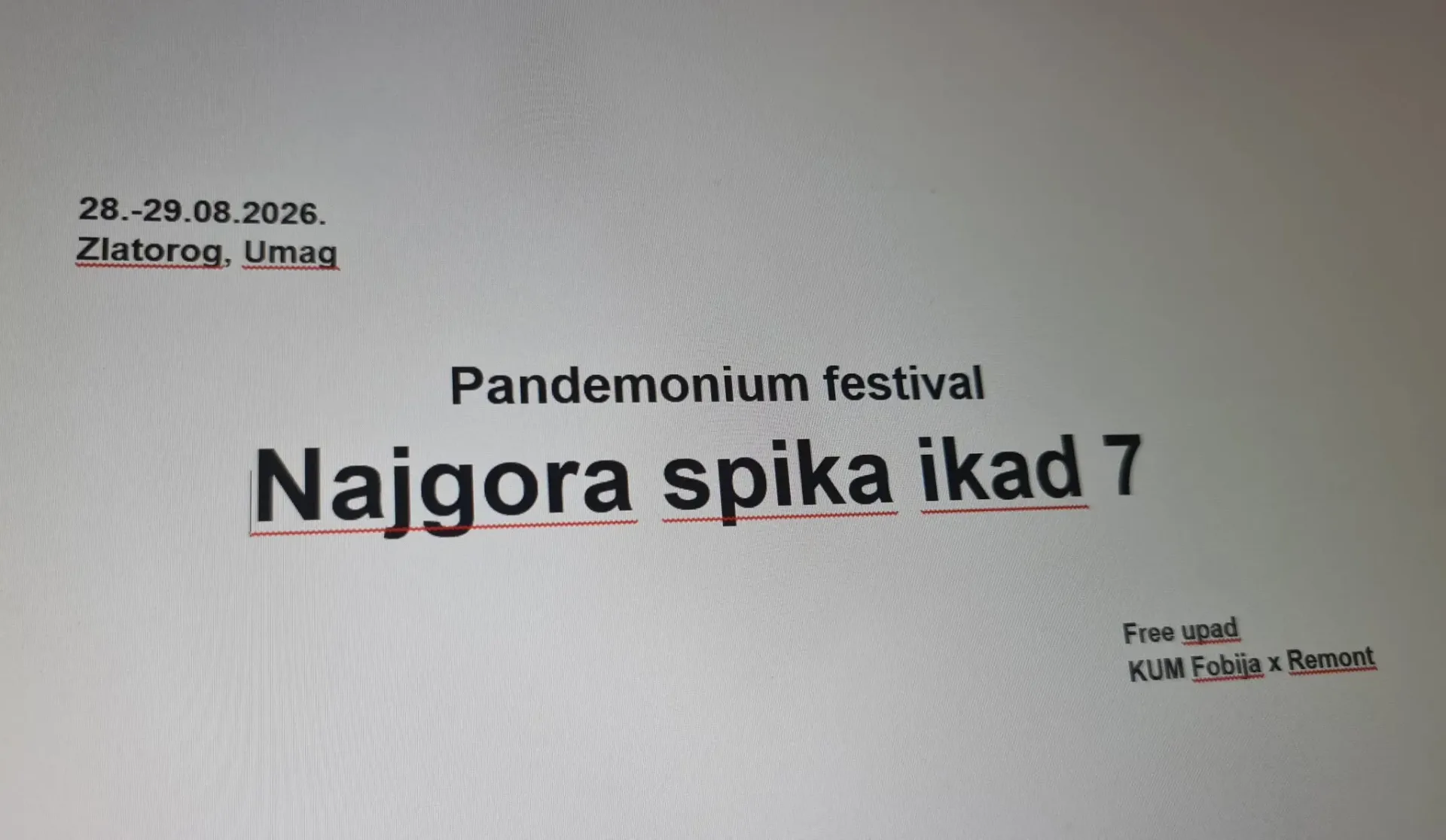 Pandemonium Festival 2026