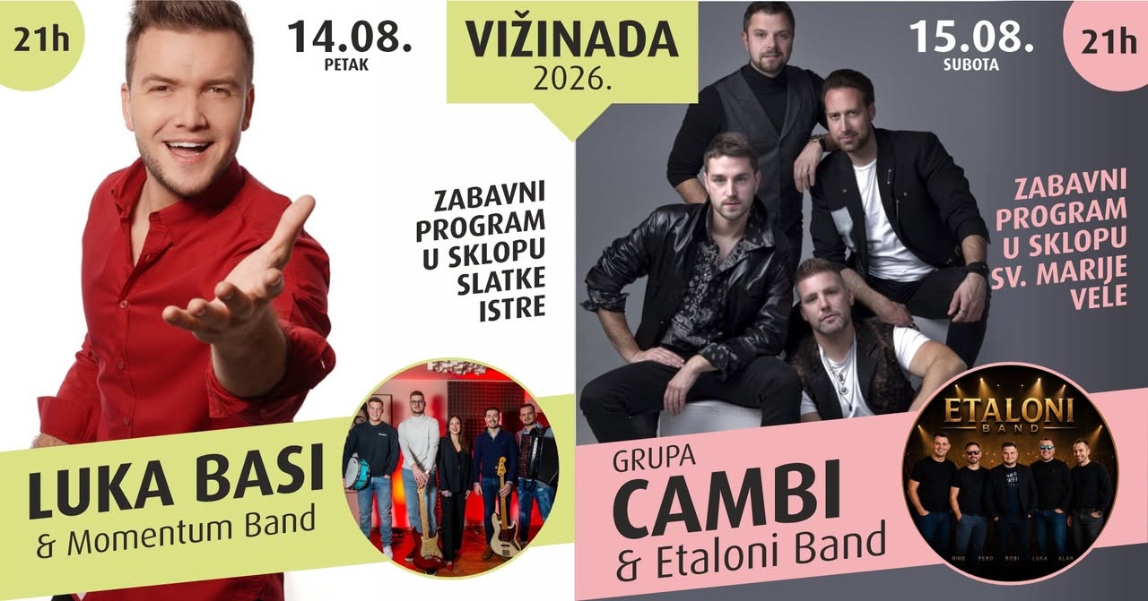 Luka Basi & Grupa Cambi – Vižinada 2026