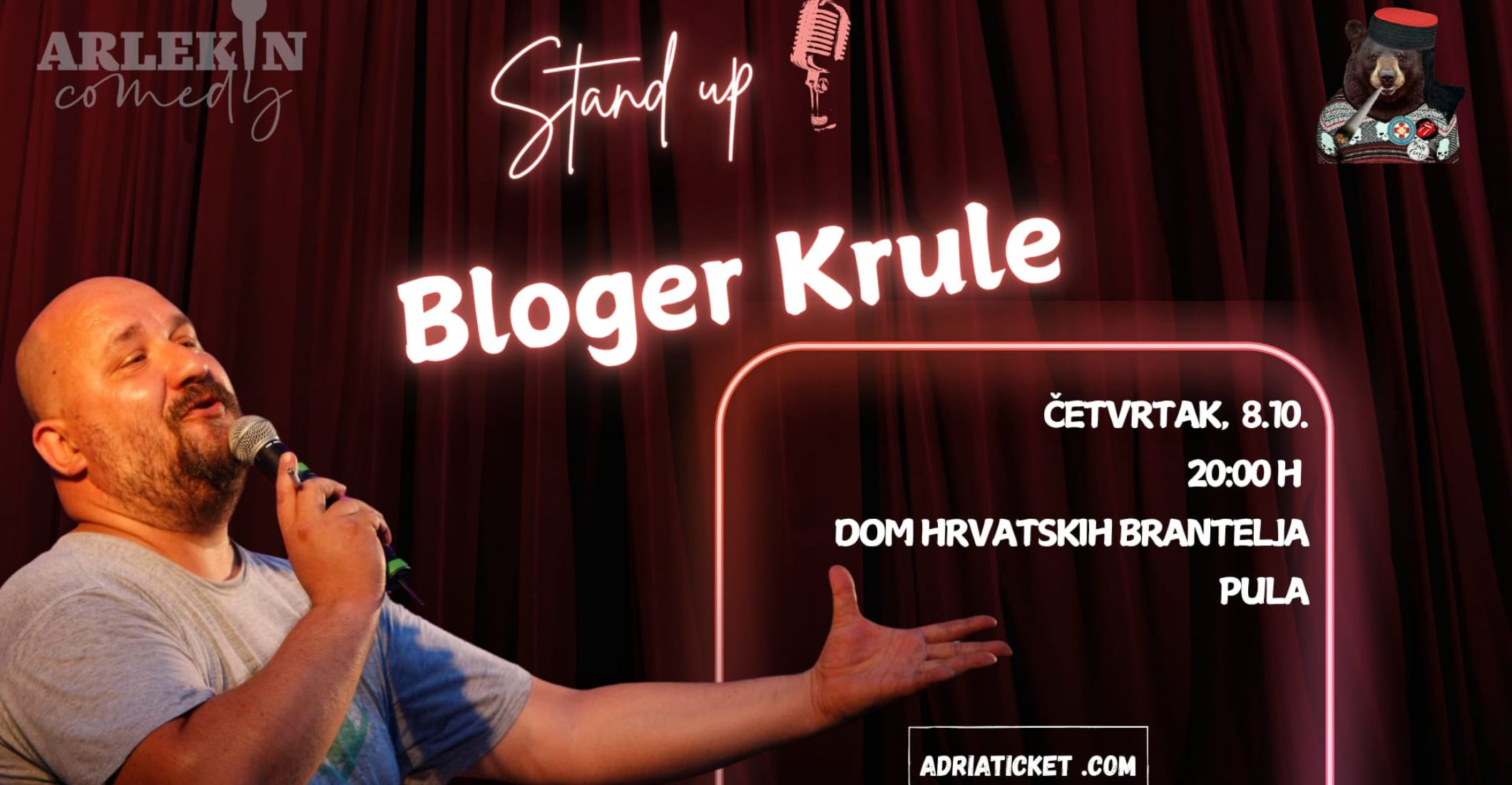 Bloger Krule – Stand Up Comedy Show, Pula
