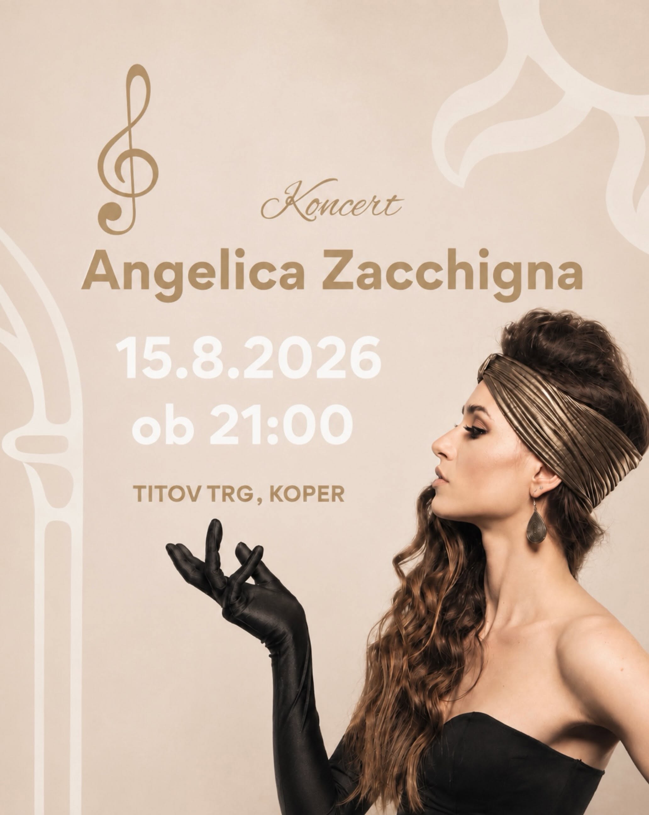 Koncert Angelice Zacchigna – Titov trg, Koper