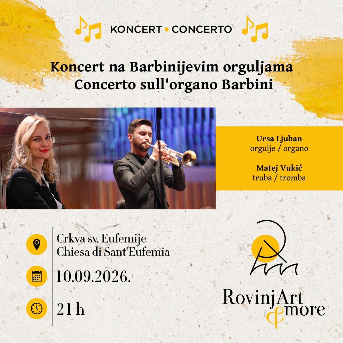 Rovinj Art & more – Koncert na orguljama Barbini