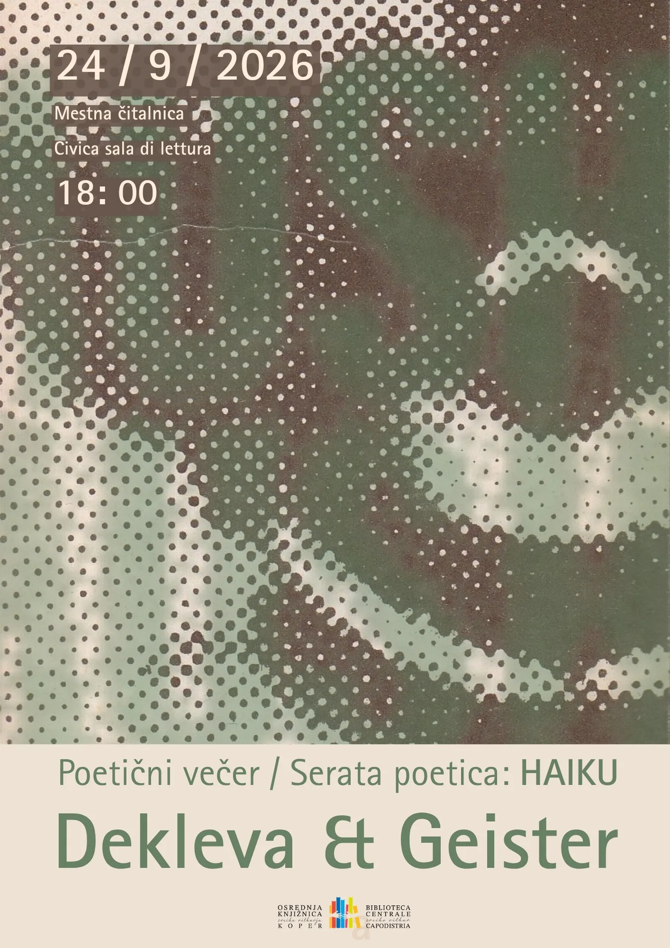 Ein poetischer Abend mit Milan Dekleva und Iztok Geister