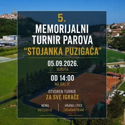 5. Memorijalni turnir parova "Stojanka Puzigaća"
