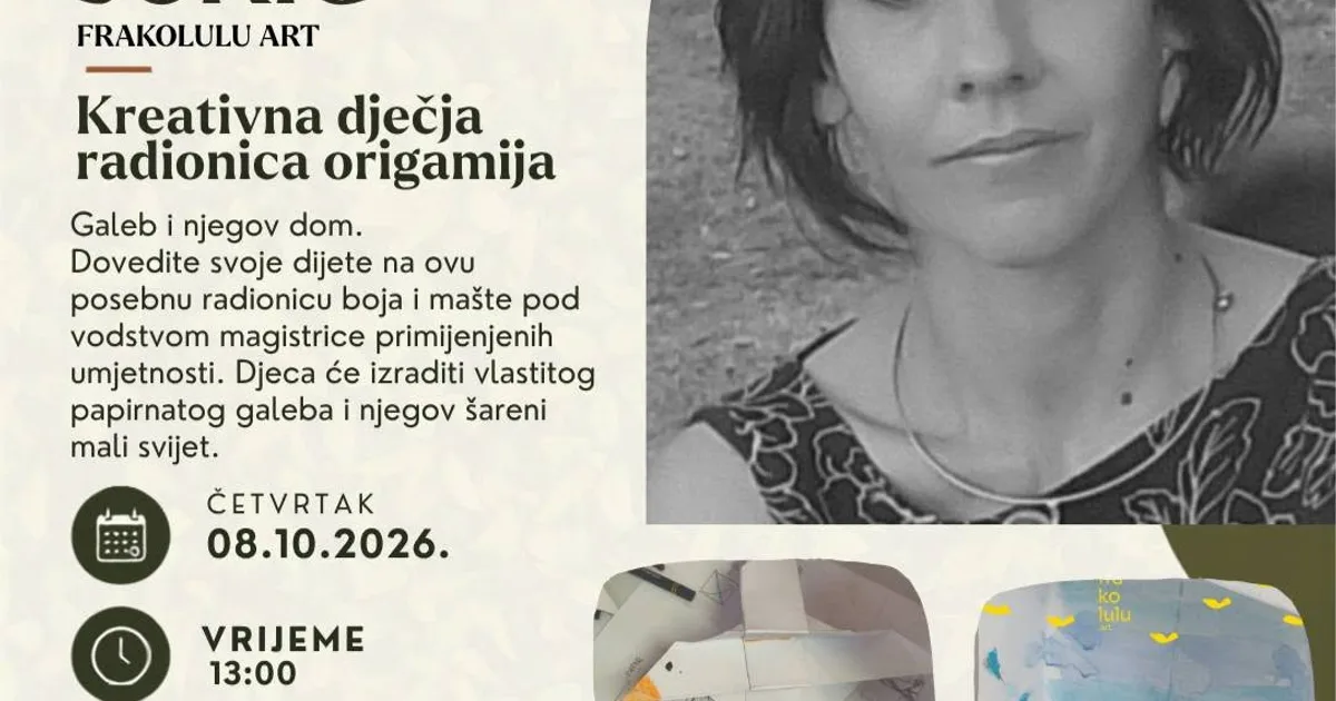 Besplatna dječja radionica – Koraljka Jukić: Galeb i njegov dom (Frakololu Art)