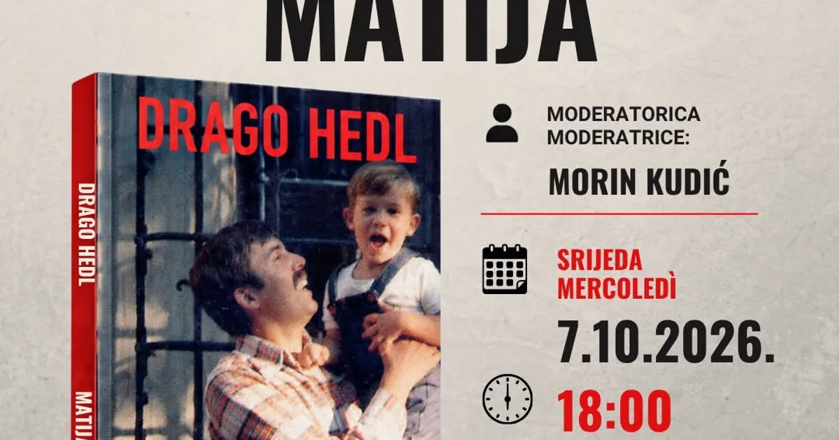 BOOKOUT: Predstavljanje knjige „Matija“ Drage Hedla