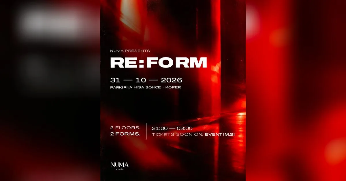 NUMA RE:FORM – house i techno na dva floora @ Parkirna hiša Sonce