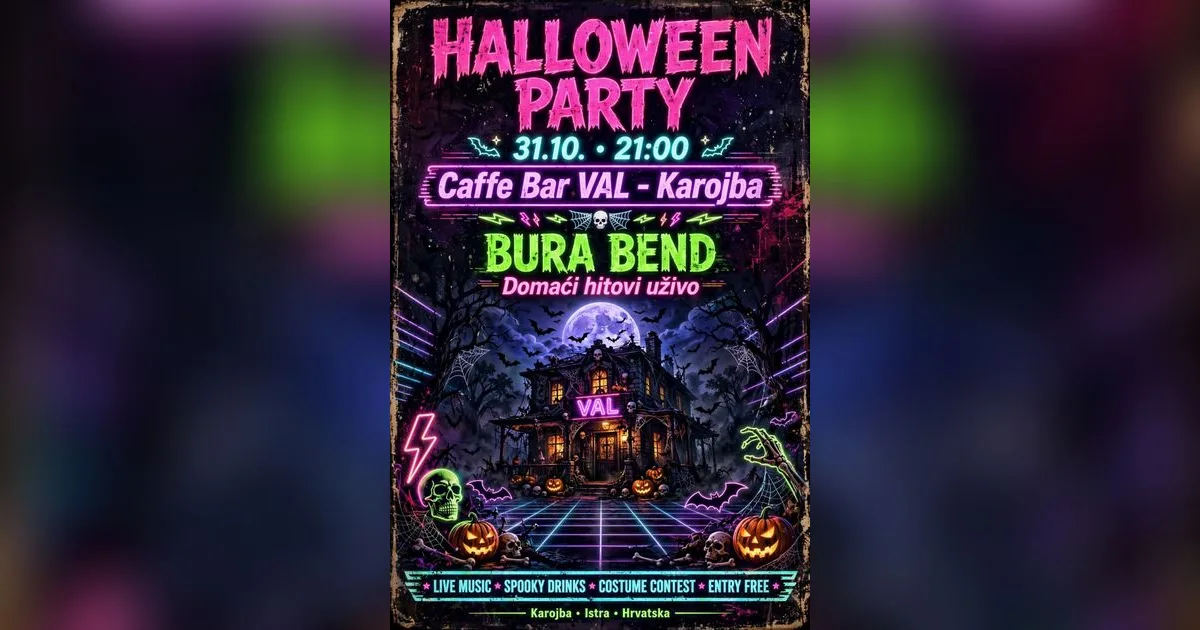 Halloween party – Bura Bend @ Caffe Bar VAL, Karojba