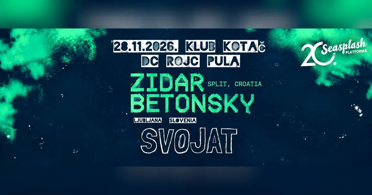 Zidar Betonsky + Svojat – promocija albuma „I gledam i sanjam i ne dam” (Seasplash Platforma)