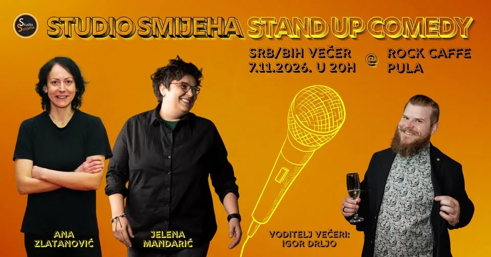 SRB/BiH Stand-up-Comedy-Abend von Studio Smijeha @ Rock Caffe Pula