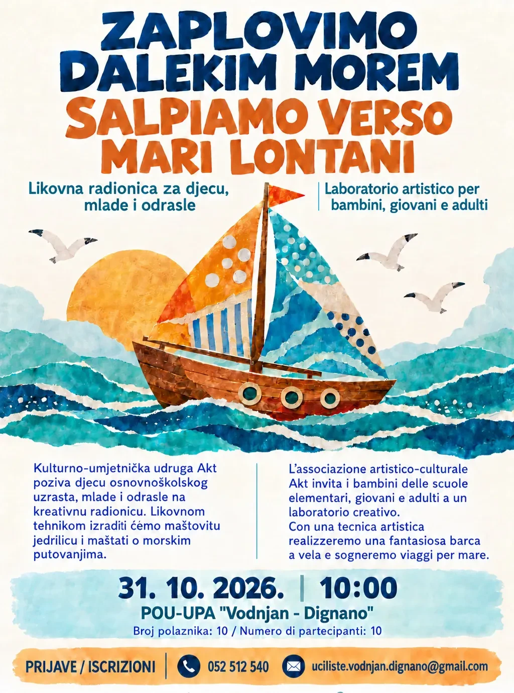 Zaplovimo dalekim morem – likovna radionica