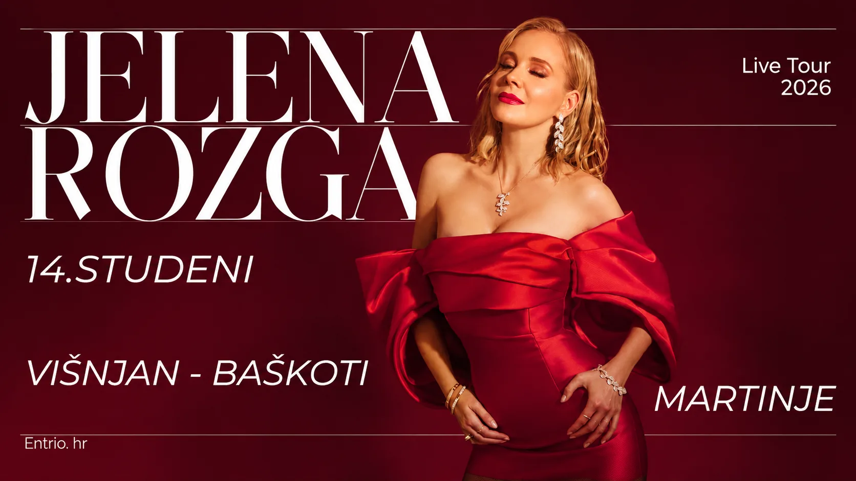 Martinje u Višnjanu 2026 – Jelena Rozga Live Tour