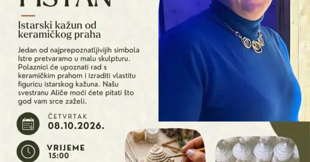 Besplatna radionica – Alice Pištan: Istarski kažun od keramičkog praha