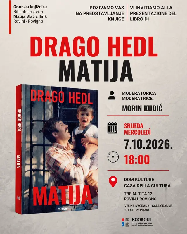 BOOKOUT: Predstavljanje knjige „Matija“ Drage Hedla