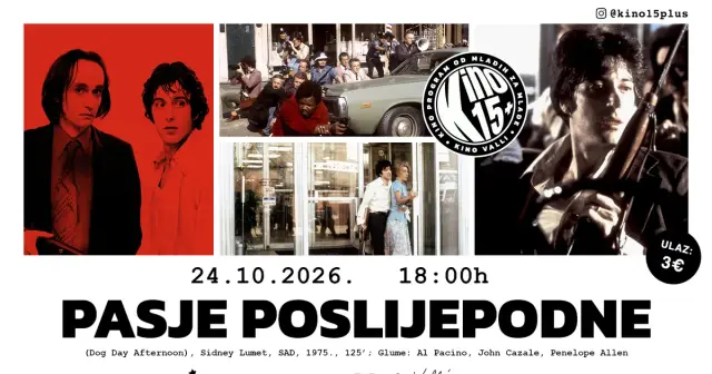 Cinema 15+: Quel pomeriggio di un giorno da cani (S. Lumet, USA, 1975, 125')