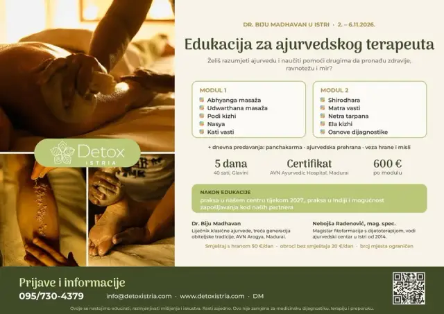 Edukacija za ajurvedskog terapeuta