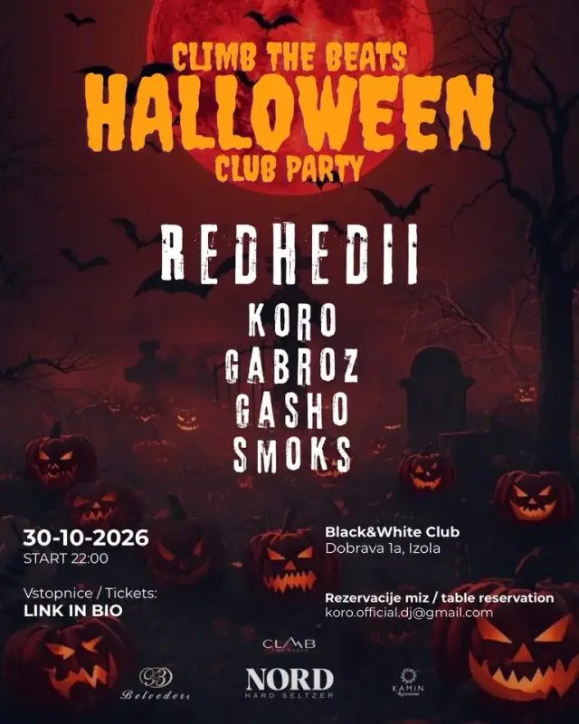 Climb The Beats: Halloween klupska zabava (Izola)