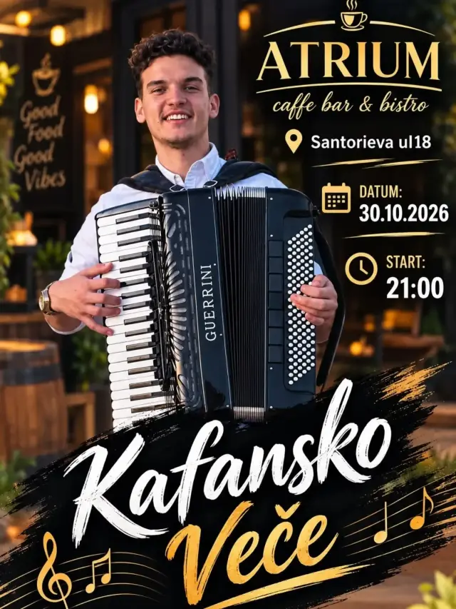 Kafansko veče uz harmoniku – Atrium